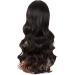 MapofBeauty 28 Charming Women Side Bangs Long Curly Synthetic Wig - Black Mixed Brown - Buy Online on SooperMarket.com