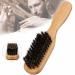 Wild Boar Beard Brush for Stiff Hair - Natural Wooden Brush for Men | Elastic Soft & Stiff Bristles for Beard & Mustache Grooming - Buy Online on SooperMarket.com