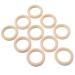 10 Untreated Wooden Baby Bite Rings - Smooth Circle Connectors for DIY Crafts (65mm) - Buy Online on SooperMarket.com