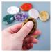 Thumb Worry Stone for Anxiety Natural Crystals Pink Crystal Amethyst Tiger Eye for Stress Relief Meditation(Unakite) - Buy Online on SooperMarket.com