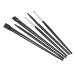 Baluue 6pcs Eyeliner Makeup Brush Dual-use Brush Oblique Eyeliner Brush Eye Brush Rayon Wooden Handle Black