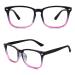 GQUEEN Horn-rimmed glasses without prescription fake glasses nerd glasses women men UV400 PE2 1 purple