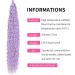DSoar 30 Purple Deep Twist Crochet Hair - 3 Packs Ocean Wave Curly Bohemian Braids | Synthetic Hair Extensions for Women & Girls - Buy Online on SooperMarket.com