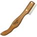 Schecker Ergonomic Underwool Top Hair Trim Knife - Hardened Stainless Steel Cherry Wood Handle Medium Tooth - Ideal for Precision Grooming - Buy Online on SooperMarket.com