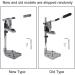 Electric Drill Stand Grinder Bracket Clamp - Multifunctional Woodworking Tool with Adjustable Hexagonal Screw Durable Aluminum Alloy for Grinding Drilling - Buy Online on SooperMarket.com