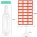 HTHL 4 PCS Set 100ML Spray Bottles Plastic Transparent Mist Spray Bottles with 2 Funnels and 1 Sheet Label Empty Travel Atomiser Refillable Liquid Containers for Perfume Cosmetic and Liquids Clear - Buy Online on SooperMarket.com
