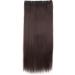 MapofBeauty 23" Long Straight Clip in Hair Extensions Hairpieces (Dark Brown) - Buy Online on SooperMarket.com