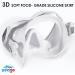 Seago Snorkel Diving Mask Swim Goggles - Stylish Clear Vision Anti-Fog Underwater Goggles for Adult Youth | Waterproof with Nose Cover - White - Buy Online on SooperMarket.com
