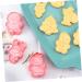 Cabilock 12 Pcs Biscuit Mold Christmas Embossing Mold Silicone Chocolate Mould Tool 3D Pink Pp Household - Buy Online on SooperMarket.com