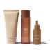 SWEET JULY SKIN The Essentials Set - 3 PC Full Size Cleanser Toner Facial Oil to Achieve Balanced Glowing and Hydrated Skin