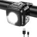 Antimi bicycle light at the front bicycle lighting StVZO covered bicycle light bike front light bike lamp waterproof USB type C black