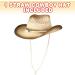 ArtCreativity Straw Cowboy Hat for Teens and Adults - Cowboy Costume Hat with Chinstrap and Sunburst Pendant - Perfect for Dress Up Parties and Concerts - Buy Online on SooperMarket.com