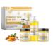 Turmeric Glow Combo Skincare Set Turmeric Glow Face Wash Combo Set Include Glow Turmeric Face Scrub Turmeric Facial Cleanser Turmeric Face Cream Moisturizer Skincare Sets for Women Men 3PCS