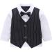 AmzBarley Baby Boys Gentleman Suit | Long/Short Sleeve Shirt, Pants, Vest, Bowtie | Tuxedo Rompers for Kids | Black 205 | 6-12 Months - Buy Online on SooperMarket.com