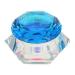 Minkissy Nail Art Dappen Dish Diamond Shape Nail Crystal Bowl with Lid for Nail Acrylic Liquid Powder (Lake Blue)
