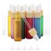 Rowiz 10PCS 10ml Matt Color Glass Dropper Bottles Perfume Aromatherapy Cosmetic Container Essential Oils Sample Bottles with Pure Dropper Sample Tubes&Wood Color Screw Cap 5 Colors
