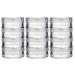 minkissy 3 Sets Eye Cream Box Stackable Clear Plastic Organizer Round Small Cream Jars Makeup Samples Jar Beauty Products Jar Cosmetics Holding Jars Makeup Cream Container Travel Leakproof 6.5x3.7cm Transparent