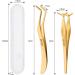 EKYSSO Eyelash Applicator Tools Set 2 PCS DIY Cluster Lash Tweezers Eyelash Clusters Tweezers for False Lashes Professional Curved Eyelashes Extension Tweezer for Individual Cluster Strip Lashes. - Buy Online on SooperMarket.com