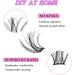 Bransfy Cluster Lashes D Curl 100 Pcs | Natural Look False Eyelashes Extension | Reusable DIY Eyelash Extension | Super Thin Band | Soft & Comfortable | D 0.07 8-16mm - Buy Online on SooperMarket.com