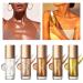 2-Pcs Waterproof Body Shimmer Oil Set - Rose Gold & Glistening Bronze Glow | Face & Body Highlight Illuminator 80ml - Buy Online on SooperMarket.com