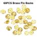 50PCS Brass Metal Pin Backs for Brooch Tie Hat Badge Insignia - Gold | Lapel Pin Backings - Buy Online on SooperMarket.com