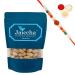Jaiccha Ghasitaram Rakhi Gifts for Brothers Rakhi Dryfruits - Afgani Pistachios 200 GMS in White Paper Pouch with Rudraksh Rakhi