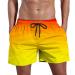 COJCOIHN Men's Swim Trunks Quick Dry Beach Shorts with Pockets Plus Size.S-6XL Yellow Large