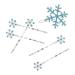 KALLORY Snowflake Hair Pins Girls Hair Barrettes Decorative Hair Clips Party Snowflalke Style Hair Accessories for Children 6pcs