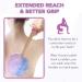 Loofah Back Scrubber - Bamboo Charcoal Fiber Bath Sponge Set for Men & Women - Includes Handle & Hook - Pink - Buy Online on SooperMarket.com