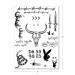 Post Malone Face Temporary Tattoos Set for Halloween Costume - Skin Safe 1 Sheet - Buy Online on SooperMarket.com