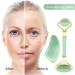 Natural Jade Gua Sha Scraper Board & Roller Set - Anti-Wrinkle Facial Massage Tool Gift Set - Buy Online on SooperMarket.com