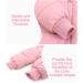 Baby Hooded Winter Romper Down Jacket | Kids Snowsuit Coat | Warm Pink Jumpsuit 6-9 Months - Buy Online on SooperMarket.com