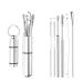 Ear Scoop 6-Piece Set of Ear Picking Tools Adult Ear Pick Ear Scoop Stainless Steel Portable Keychain Ear Scoop