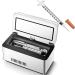 Insulin Cooler Refrigerated Box New Upgrade Temperature Refrigerator Built-Battery Mini Portable Insulin Reefer Storage Keeping Diabetes Drug Cooler About 8-10 Hours 2*Battery