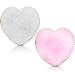 WLLHYF Resin Nail Art Palette - 2Pcs Golden Edge Heart-Shaped Mixing Palettes for Nail Art Painting and Cosmetic Mixing - Buy Online on SooperMarket.com