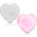 WLLHYF Resin Nail Art Palette  2 Pieces Nail Mixing Palette Nail Art Painting Mixed Color Palettes Cosmetic Mixing Tools Golden Edge Nail Holder Display Board (Heart shaped-2pcs)