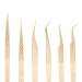 FEITA Gold Eyelash Extension Tweezer Set - Precision Diamond Grip Tweezers for Volume & Individual Lashes (6Pcs) - Buy Online on SooperMarket.com