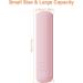 FERYES Magnetic Makeup Brush Holder - Portable Silicone Organizer for Travel | Soft Pink Cosmetic Storage - Buy Online on SooperMarket.com