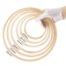 Matchne Embroidery Hoop 6PCS 4Inch to 10Inch Easily Loosen/Tighten Cross Stitch Supplies & Needlework Supplies Bamboo Wooden Hoops for Crafts 1 Pack (Total 6pcs)
