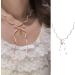 Oralgo's French Style Pearl Necklace & Collarbone Chain - Elegant Loops for Women & Girls | International Shipping - Buy Online on SooperMarket.com