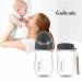 Gulicola Natural Glass Baby Bottle Gift Set - 3 oz & 5 oz, Extra Slow Flow Nipple, 0-3 Months - 4 Pack, Black/White Unisex - Buy Online on SooperMarket.com