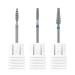 Anrui nail miller attachments 3 pieces of diamond hard metal nail miller bits with diamond spiral nuts 3/32 inch milling milling buttons for nail preparation removal of the skin and dead skin medium grain