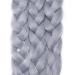 Tess Braids Extensions Art Hair Crochet Jumbo Braids | Synthetic Braiding Hair 165g 41 (100cm) - Silver Gray 104cm | International Shipping Available - Buy Online on SooperMarket.com