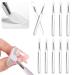 Silicone Nail Powder Applicator Brush 10Pcs Reusable Silicone lip Brush Nail Art Brushes for Manicure Holographic Chrome Mirror Glitter Powder Pigment Lipstick Eyeshadow Makeup White