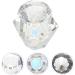 FRCOLOR 3 Pcs Nail Art Crystal Cup Glass Container with Lid Liquid Powder Dappen Dish Manicure Care Tools Nail Tech Clear Fingernail Polish Nail Art Dish Cup White With Cover Cup Bowl 5.5x5.5cmx3pcs Whitex3pcs - Buy Online on SooperMarket.com