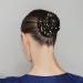 3-Piece Hair Network Crystal Bun Set | Stylish Hairstyles for Ballet Gymnastics & Sports | Black Fabric Bunting for Kids - Buy Online on SooperMarket.com