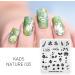 Alexnailart Nail Art Stamping Plates Image Template Nature Plant Leaf Pattern Design Stamper Nail Art DIY Print Manicure Nail Art Stencil Tools NA035 - Buy Online on SooperMarket.com