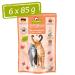 Granatapet Delicatessen Kalb & rabbits wet food for cats cat food for gourmets food without grain & without sugar additives 6 x 85 g calf & rabbits 85 g (6 Pack)