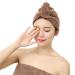 Itoda hair towel adult head towel with a button hair turban for women men microfiber shower towels absorbent hair dryer for long hair soft towel turban for home travel brown