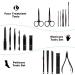 Manicure Set Men 18-Piece Nail Care Set Pedicure Care Set Nail Clippers Set Stainless Steel Nail Set Portable for Travel (Black) - Buy Online on SooperMarket.com